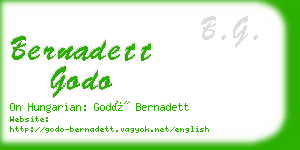 bernadett godo business card